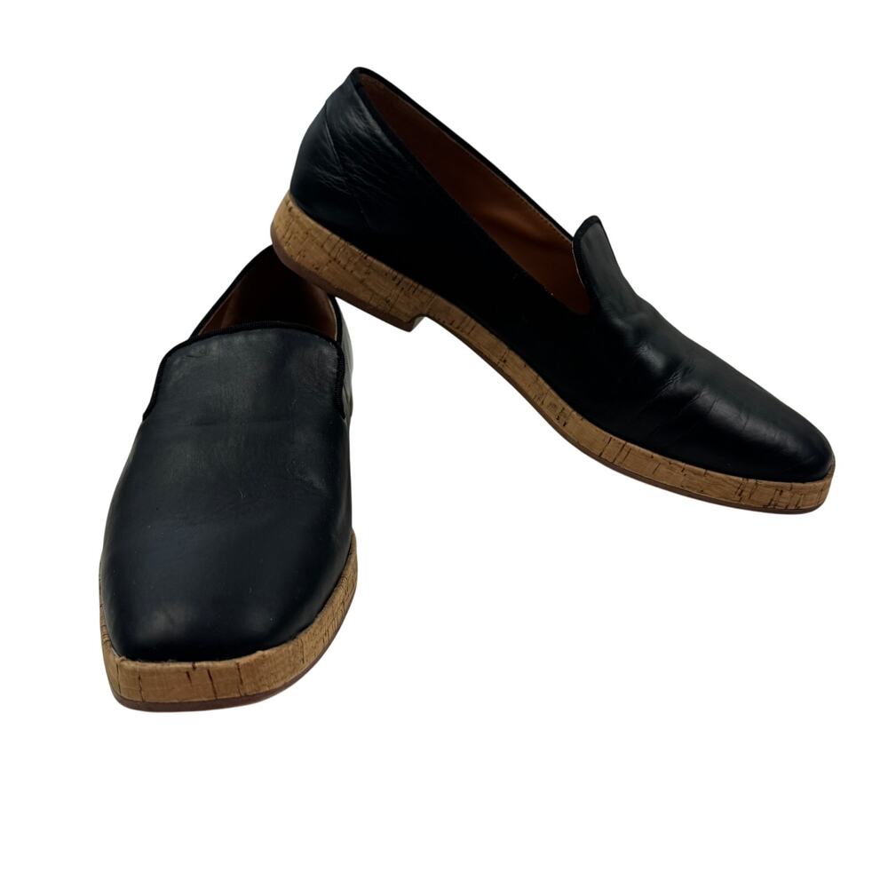 Sarto Clarissa Buttery Soft Black Leather Comfort Slip On Loafers Women's 10
